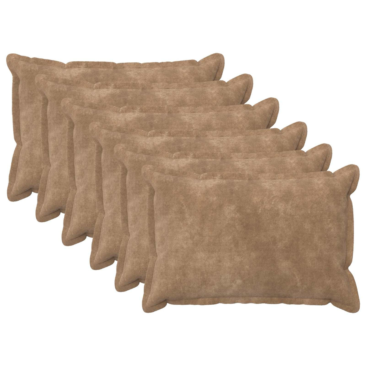 Cushion Cover 6 pcs HOUTEN Taupe 40 x 60 cm Microfiber Fleece