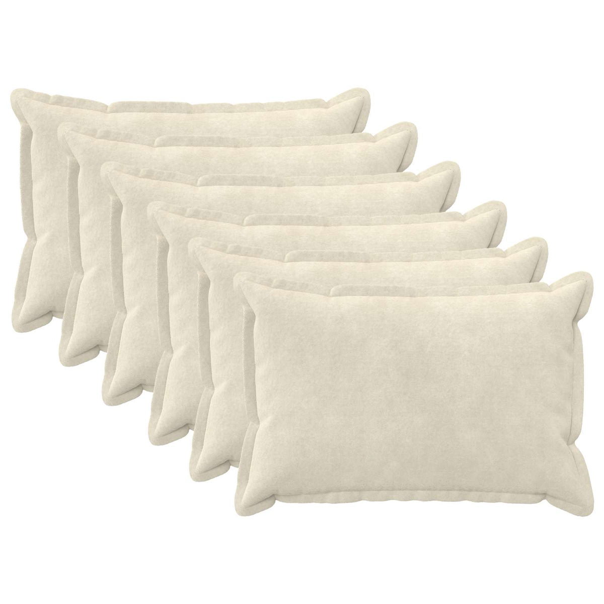 Cushion Cover 6 pcs HOUTEN Cream 40 x 60 cm Microfiber Fleece