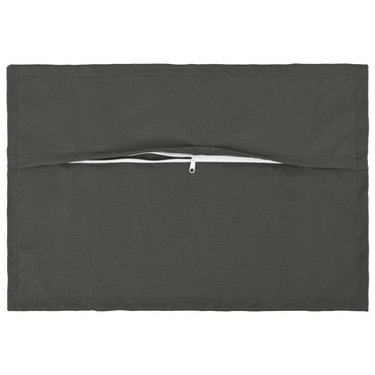 Cushion Cover 2 pcs HOUTEN Anthracite 40 x 60 cm Polyester