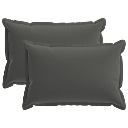 Cushion Cover 2 pcs HOUTEN Anthracite 40 x 60 cm Polyester