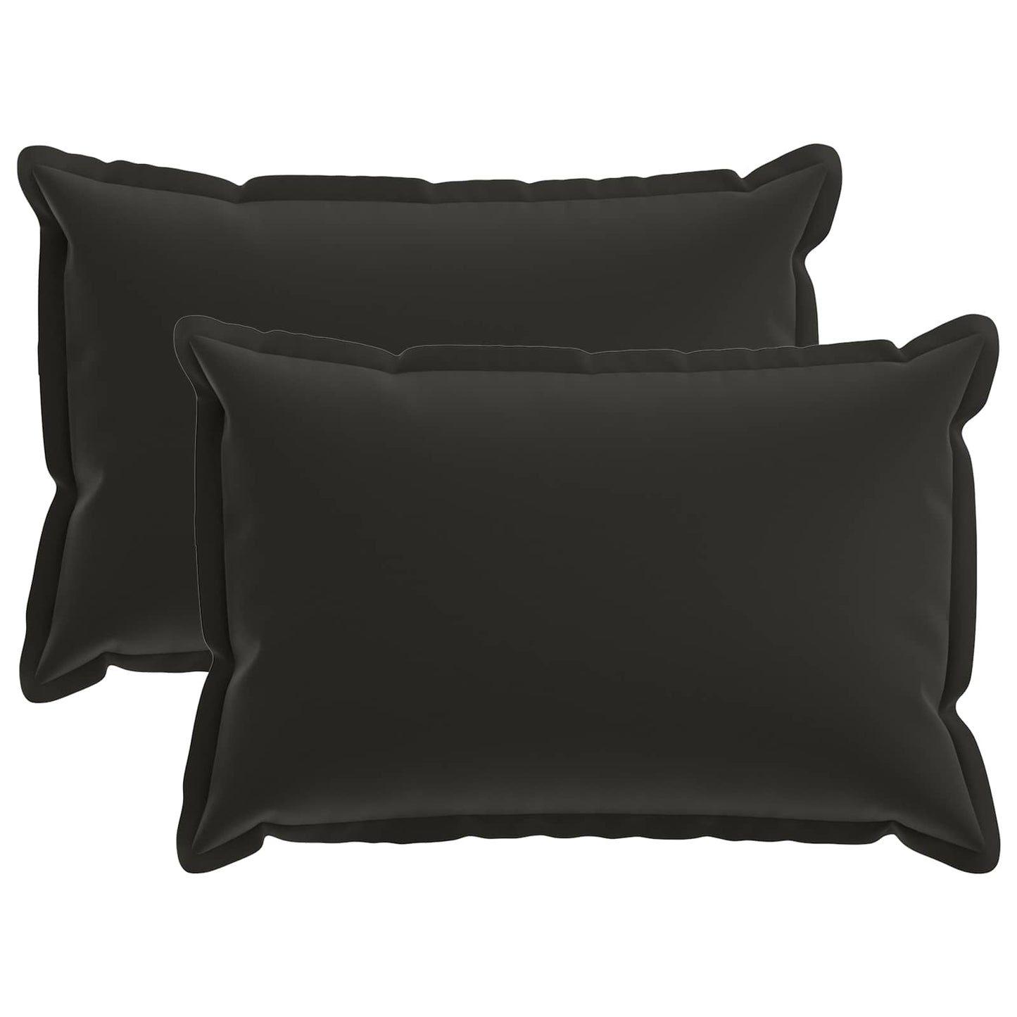 Cushion Cover 2 pcs HOUTEN Black 40 x 60 cm Polyester