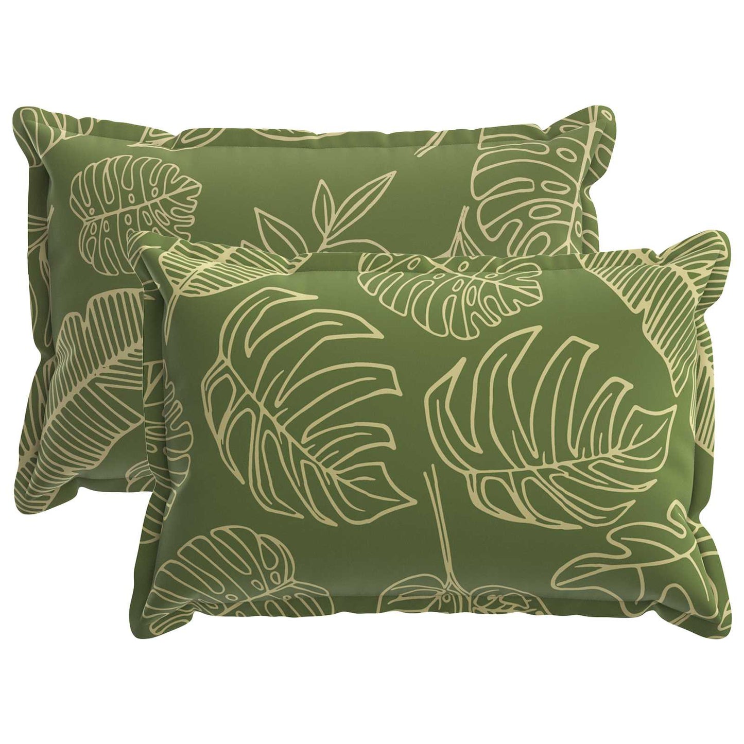 Cushion Cover 2 pcs HOUTEN Leaf Design 40 x 60 cm Polyester