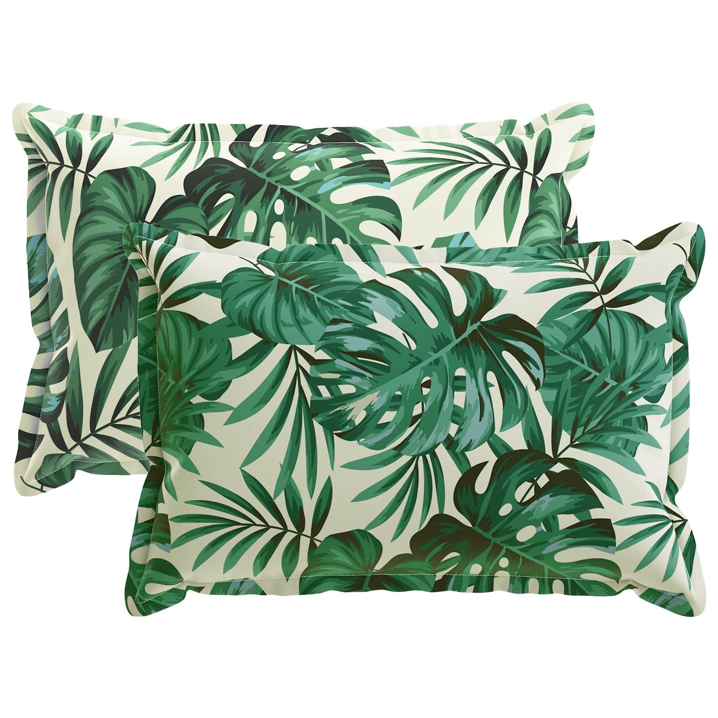 Cushion Cover 2 pcs HOUTEN Leaf Pattern 40 x 60 cm Polyester