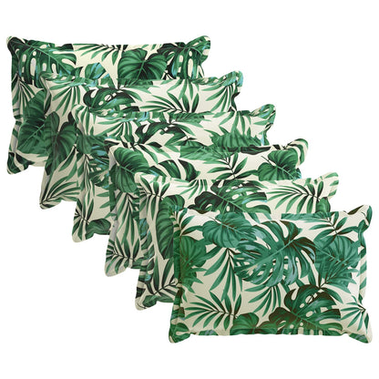 Cushion Cover 6 pcs HOUTEN Leaf Pattern 40 x 60 cm Polyester
