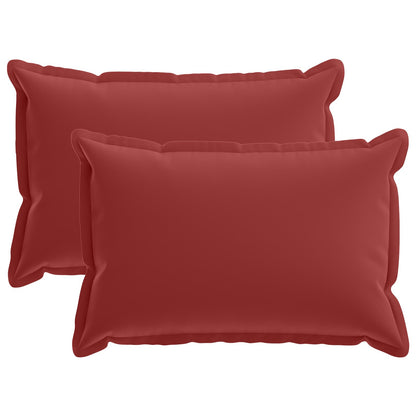 Cushion Cover 2 pcs HOUTEN Wine Red 40 x 60 cm Polyester