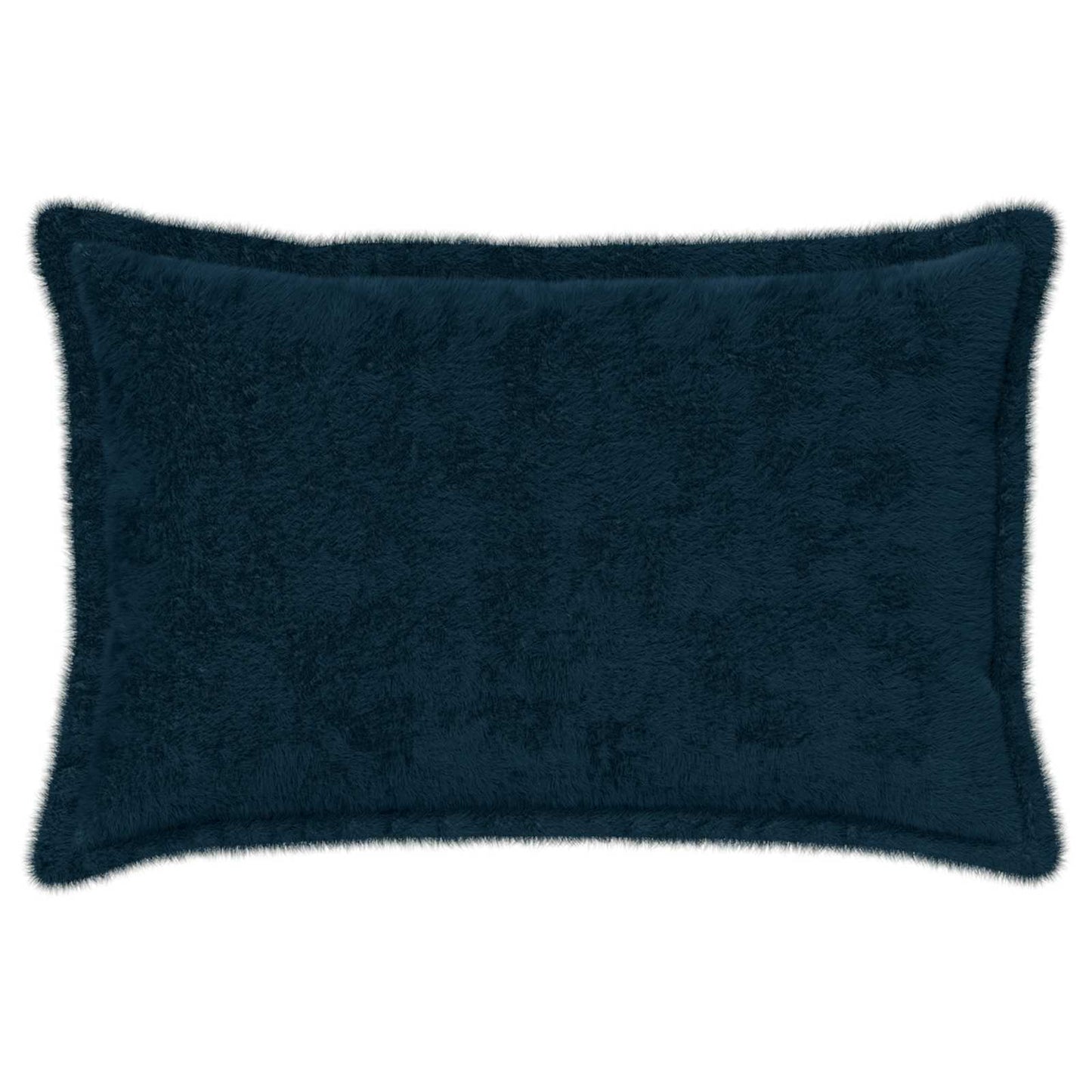 Cushion Cover 6 pcs HOUTEN Navy Blue 40 x 60 cm Faux Rabbit Fur