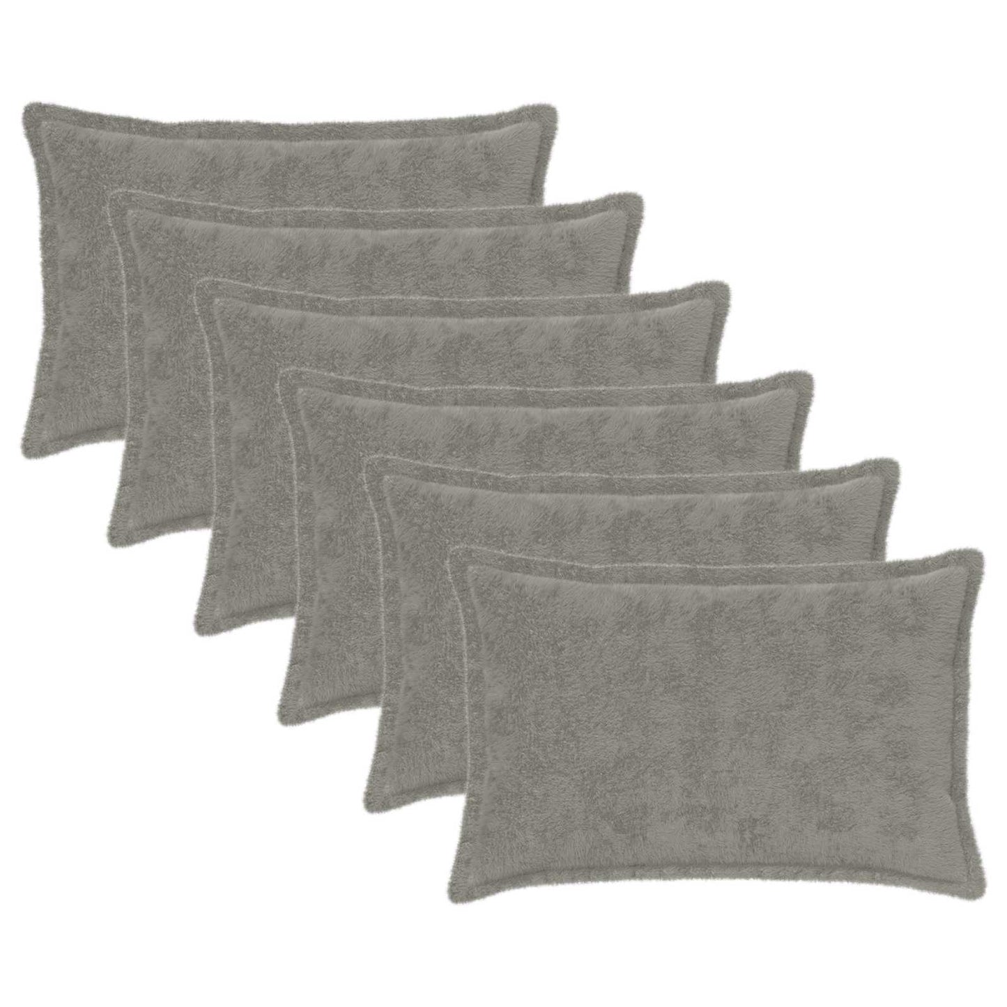 Cushion Cover 6 pcs HOUTEN Light Grey 40 x 60 cm