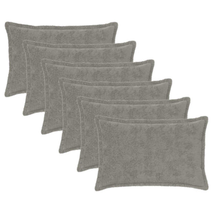 Cushion Cover 6 pcs HOUTEN Light Grey 40 x 60 cm