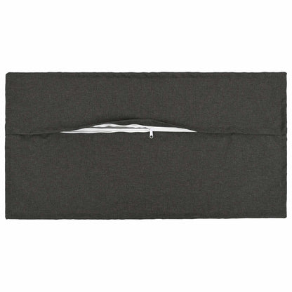 Cushion Cover 2 pcs HOUTEN Dark Grey 40 x 70 cm Faux Linen