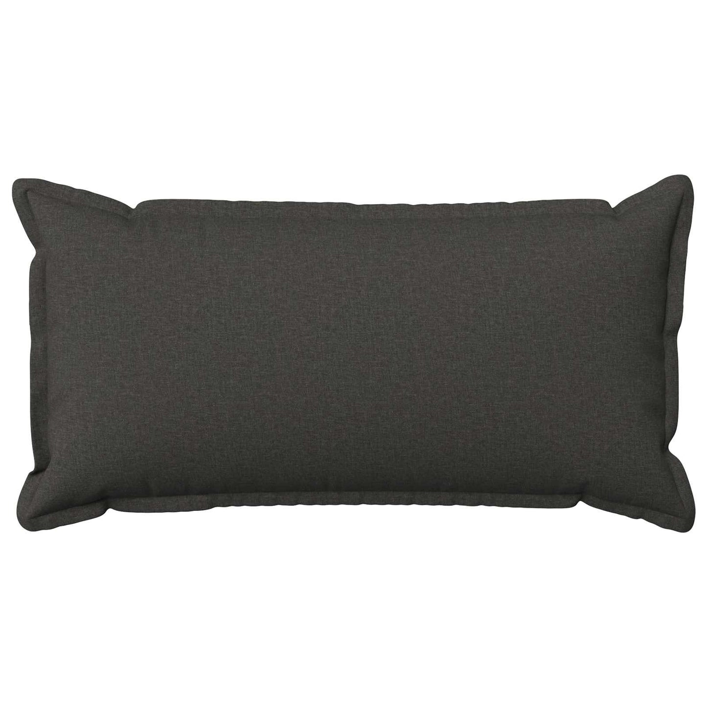 Cushion Cover 2 pcs HOUTEN Dark Grey 40 x 70 cm Faux Linen