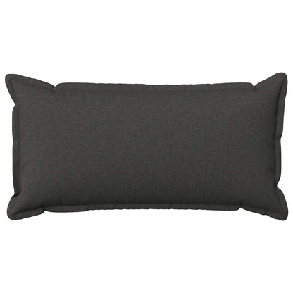 Cushion Cover 2 pcs HOUTEN Dark Grey 40 x 70 cm Faux Linen