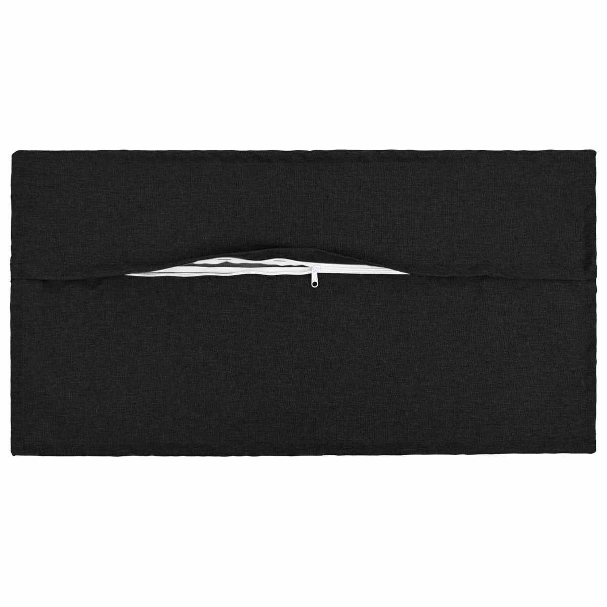 Cushion Cover 2 pcs HOUTEN Black 40 x 70 cm Faux Linen