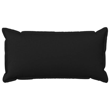 Cushion Cover 2 pcs HOUTEN Black 40 x 70 cm Faux Linen