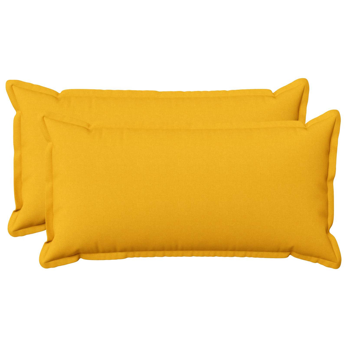 Cushion Cover 2 pcs HOUTEN Light Yellow 40 x 70 cm Faux Linen