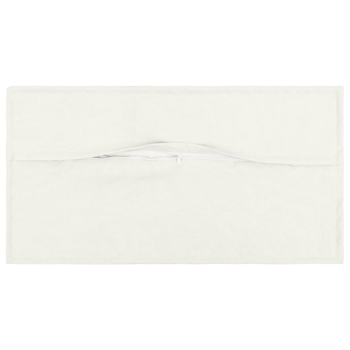 Cushion Cover 2 pcs HOUTEN White 40 x 70 cm Faux Linen