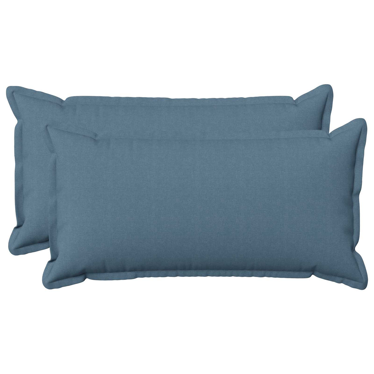 Cushion Cover 2 pcs HOUTEN Jeans Blue 40 x 70 cm Faux Linen