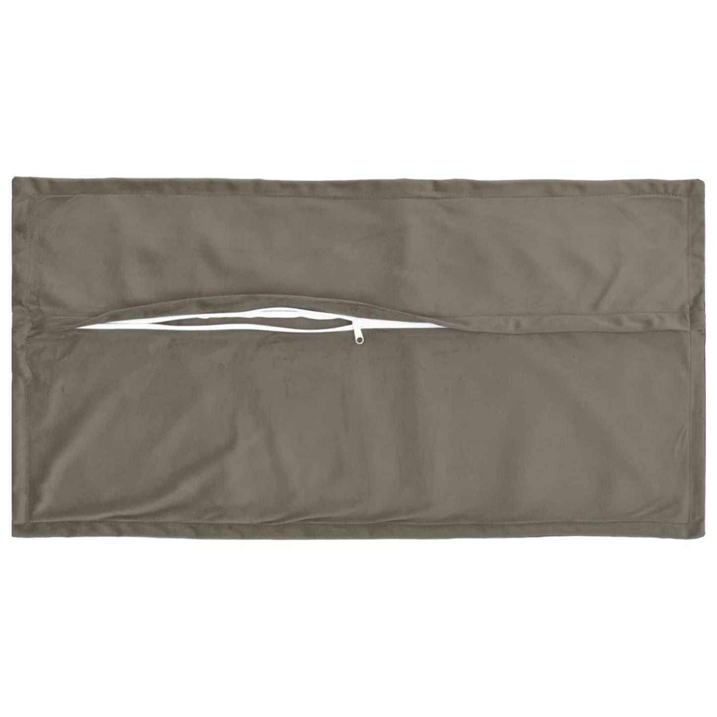 Cushion Cover 6 pcs HOUTEN Light Grey 40 x 70 cm Velvet