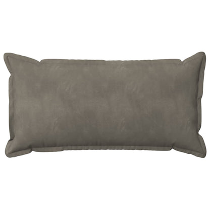 Cushion Cover 6 pcs HOUTEN Light Grey 40 x 70 cm Velvet