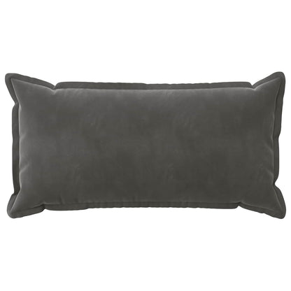 Cushion Cover 2 pcs HOUTEN Dark Grey 40 x 70 cm Velvet