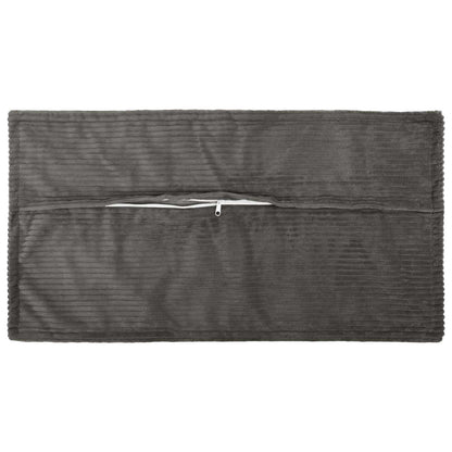 Cushion Cover 6 pcs HOUTEN Dark Grey 40 x 70 cm Corduroy