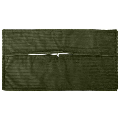 Cushion Cover 6 pcs HOUTEN Green 40 x 70 cm Corduroy