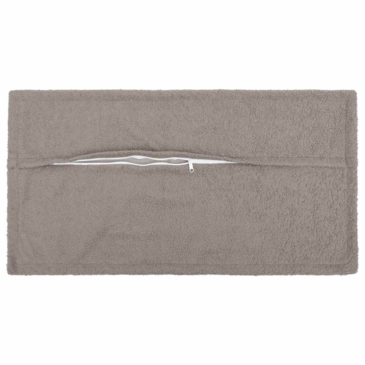 Cushion Cover 2 pcs HOUTEN Light Grey 40 x 70 cm Bouclé