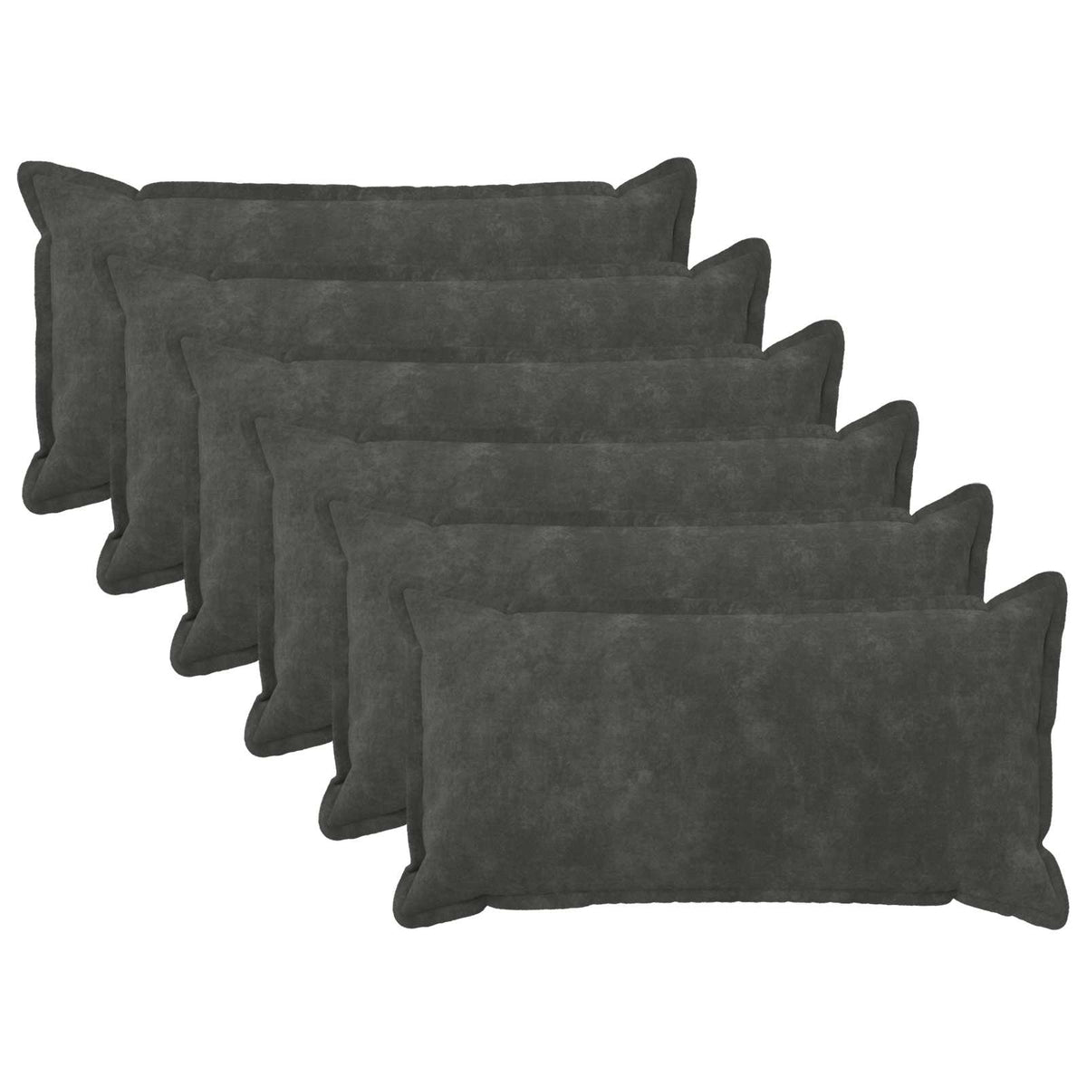 Cushion Cover 6 pcs HOUTEN Anthracite 40 x 70 cm