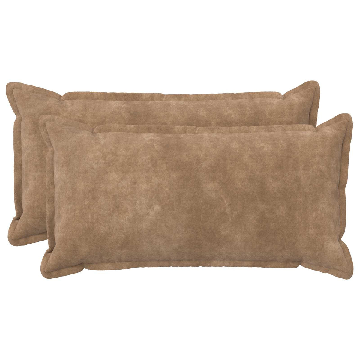 Cushion Cover 2 pcs HOUTEN Taupe 40 x 70 cm Microfiber Fleece