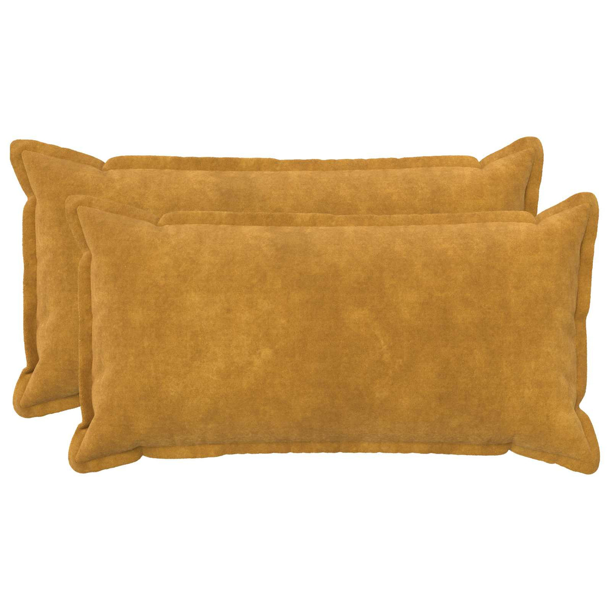Cushion Cover 2 pcs HOUTEN Yellow 40 x 70 cm Microfiber Fleece