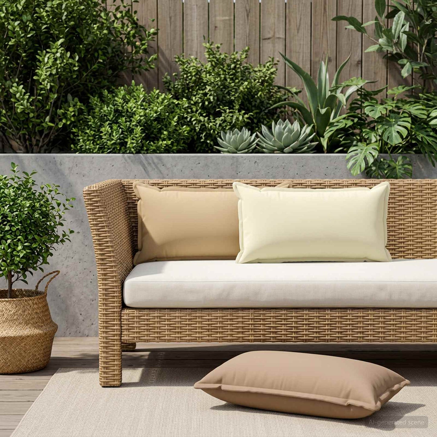 Cushion Cover 12 pcs HOUTEN Cream 40 x 80 cm Polyester