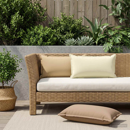 Cushion Cover 12 pcs HOUTEN Cream 40 x 80 cm Polyester