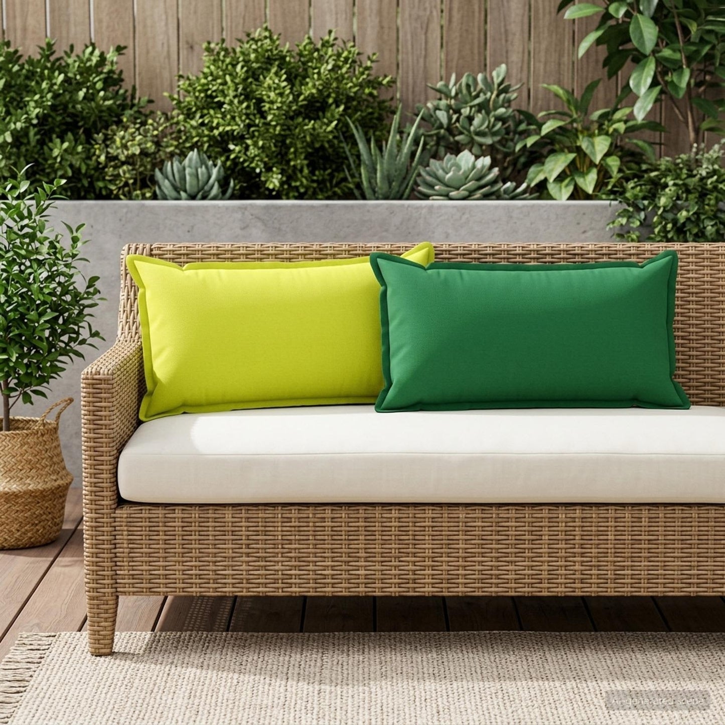 Cushion Cover 6 pcs HOUTEN Green 40 x 70 cm Polyester