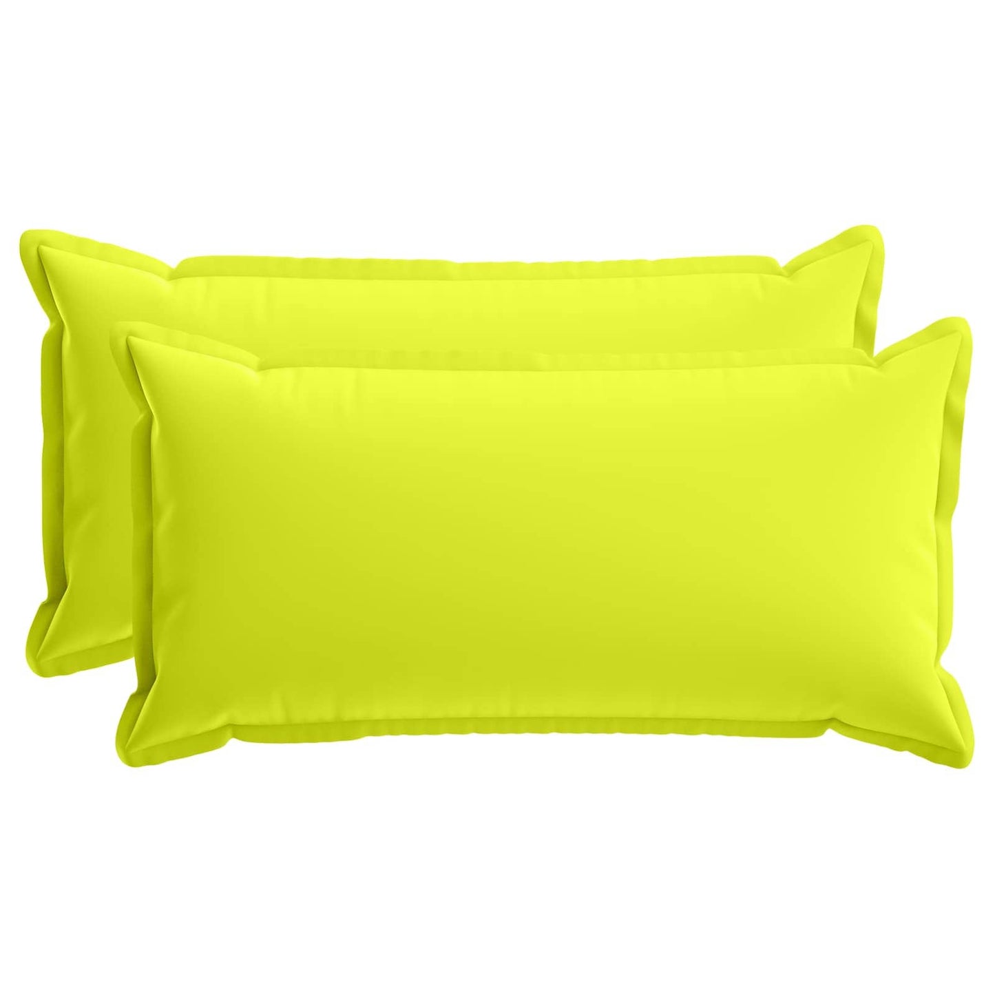 Cushion Cover 2 pcs HOUTEN Bright Green 40 x 70 cm Polyester