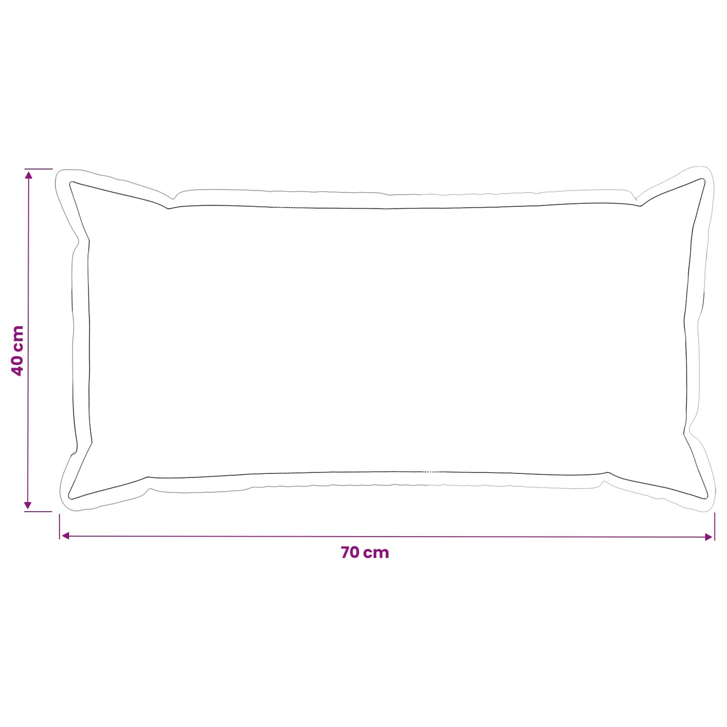 Cushion Cover 2 pcs HOUTEN Light Blue 40 x 70 cm Polyester
