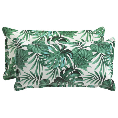 Cushion Cover 2 pcs HOUTEN Leaf Pattern 40 x 70 cm Polyester
