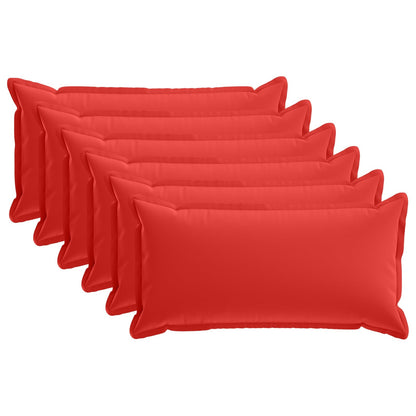 Cushion Cover 6 pcs HOUTEN Red 40 x 70 cm Polyester