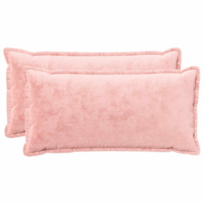 Cushion Cover 2 pcs HOUTEN Pink 40 x 70 cm Flannel