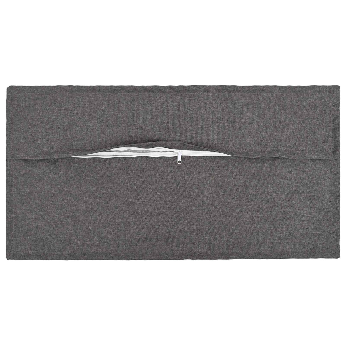 Cushion Cover 2 pcs HOUTEN Light Grey 40 x 80 cm Faux Linen