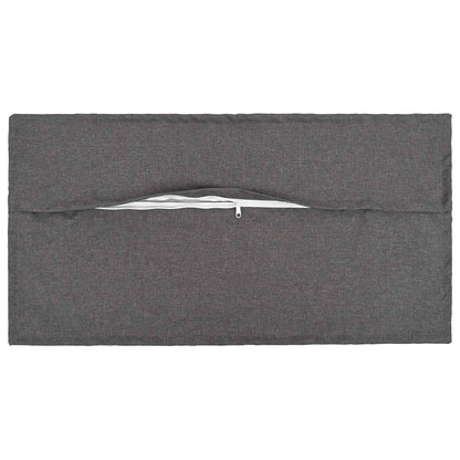 Cushion Cover 2 pcs HOUTEN Light Grey 40 x 80 cm Faux Linen