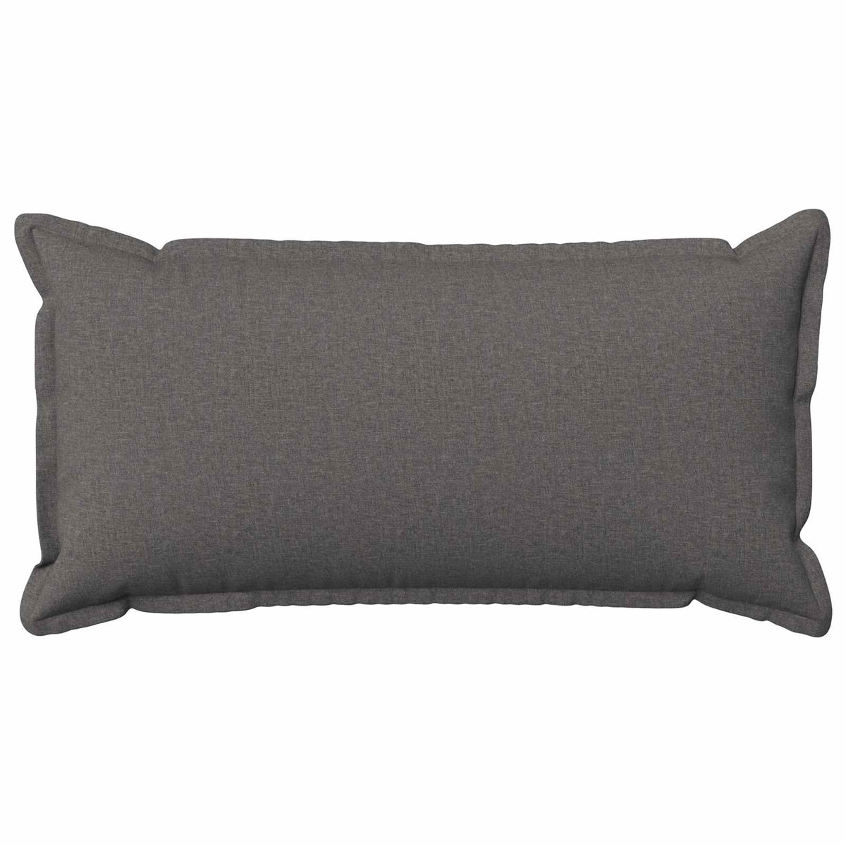 Cushion Cover 2 pcs HOUTEN Light Grey 40 x 80 cm Faux Linen