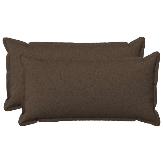Cushion Cover 2 pcs HOUTEN Taupe 40 x 80 cm Faux Linen