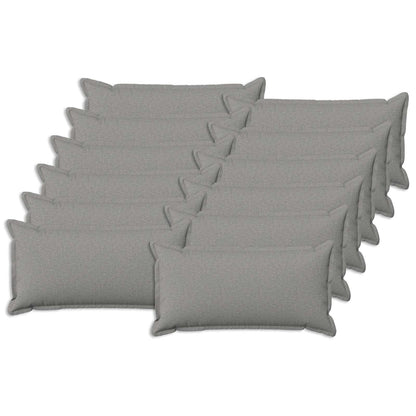 Cushion Cover 12 pcs HOUTEN Cloud Grey 40 x 80 cm Faux Linen