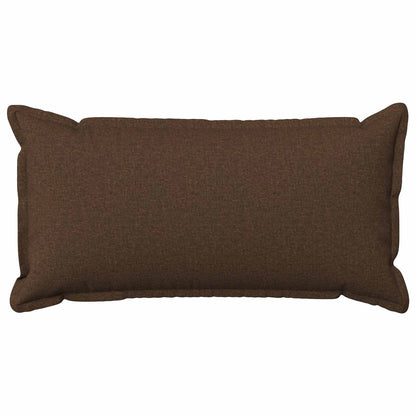 Cushion Cover 2 pcs HOUTEN Brown 40 x 80 cm Faux Linen