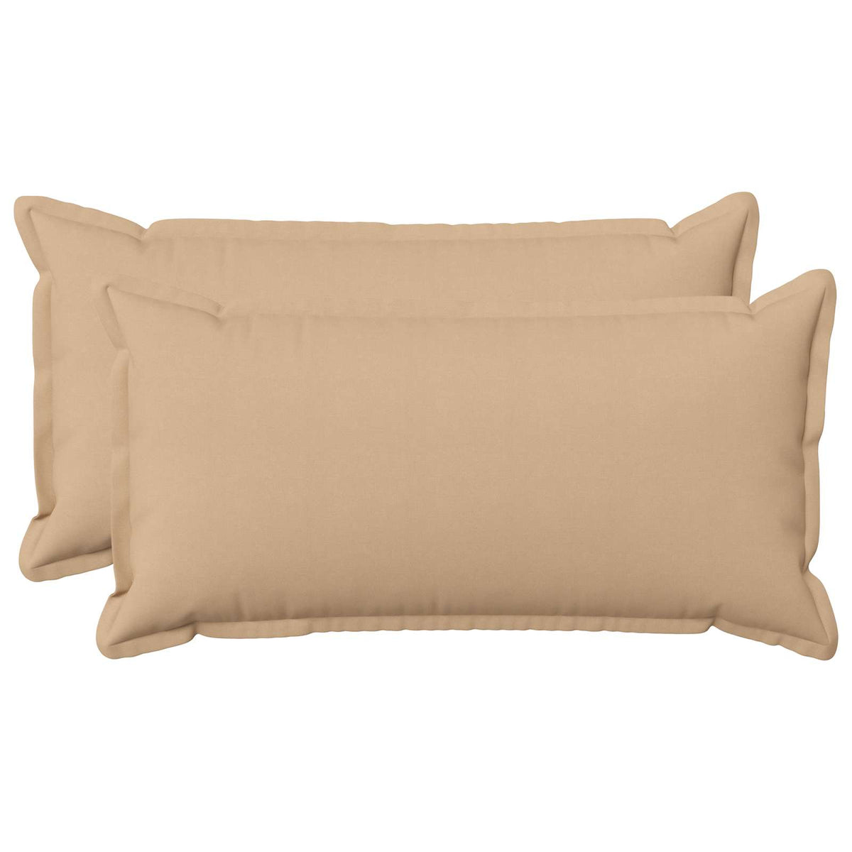 Cushion Cover 2 pcs HOUTEN Cream 40 x 80 cm Faux Linen