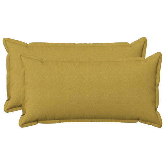 Cushion Cover 2 pcs HOUTEN Light Green 40 x 80 cm Faux Linen