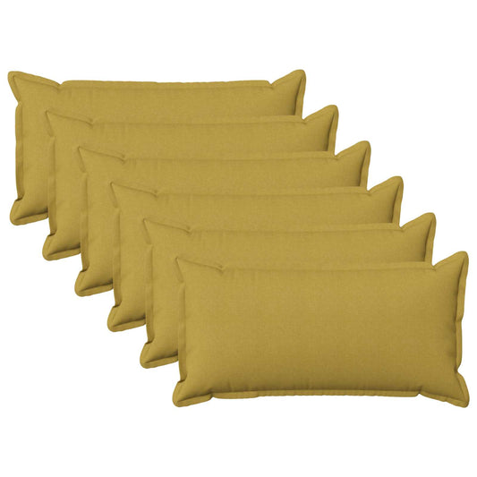 Cushion Cover 6 pcs HOUTEN Light Green 40 x 80 cm Faux Linen