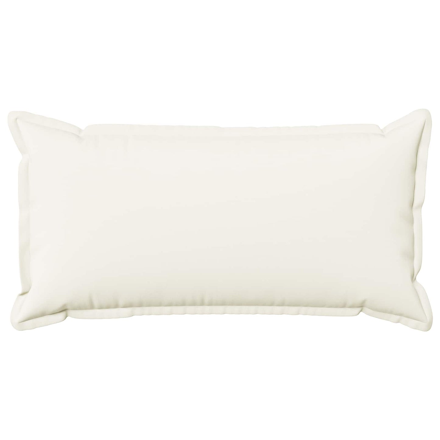 Cushion Cover 2 pcs HOUTEN White 40 x 80 cm Faux Linen