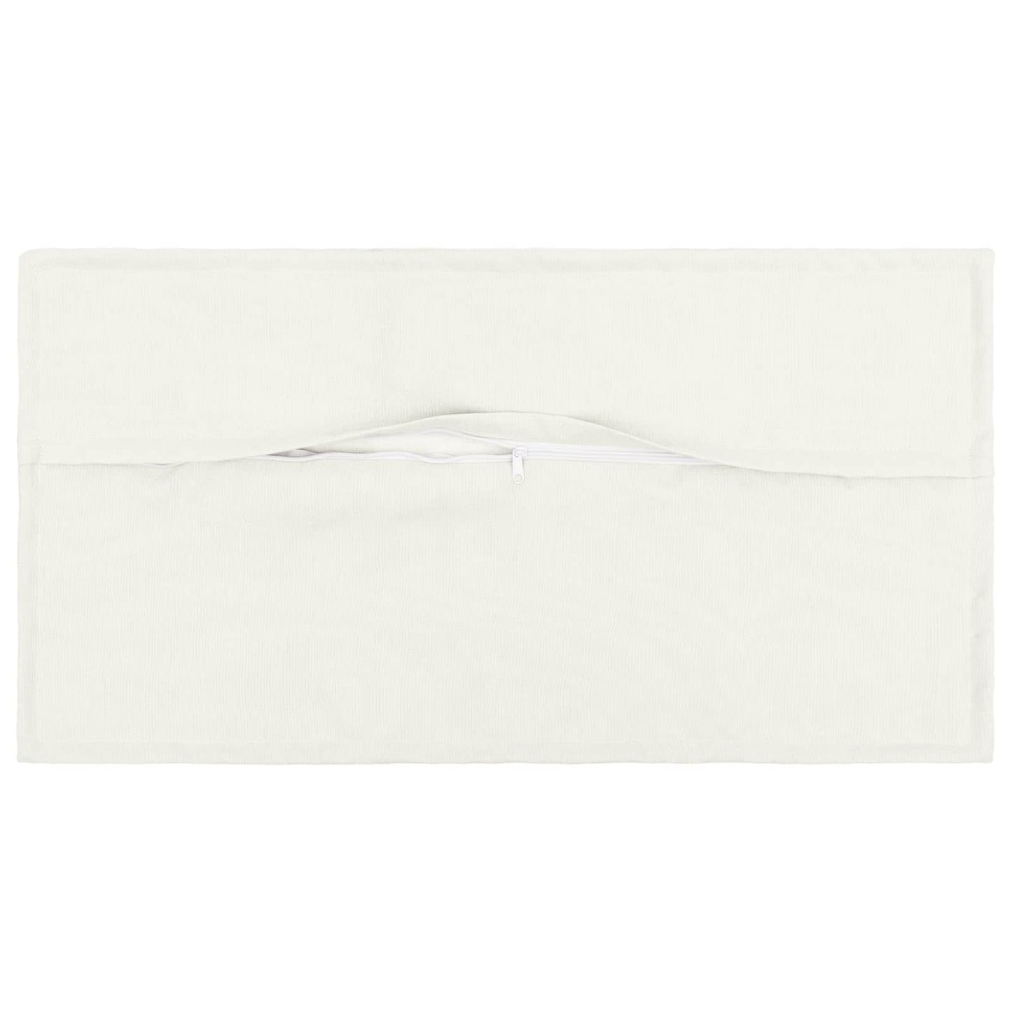 Cushion Cover 6 pcs HOUTEN White 40 x 80 cm Faux Linen