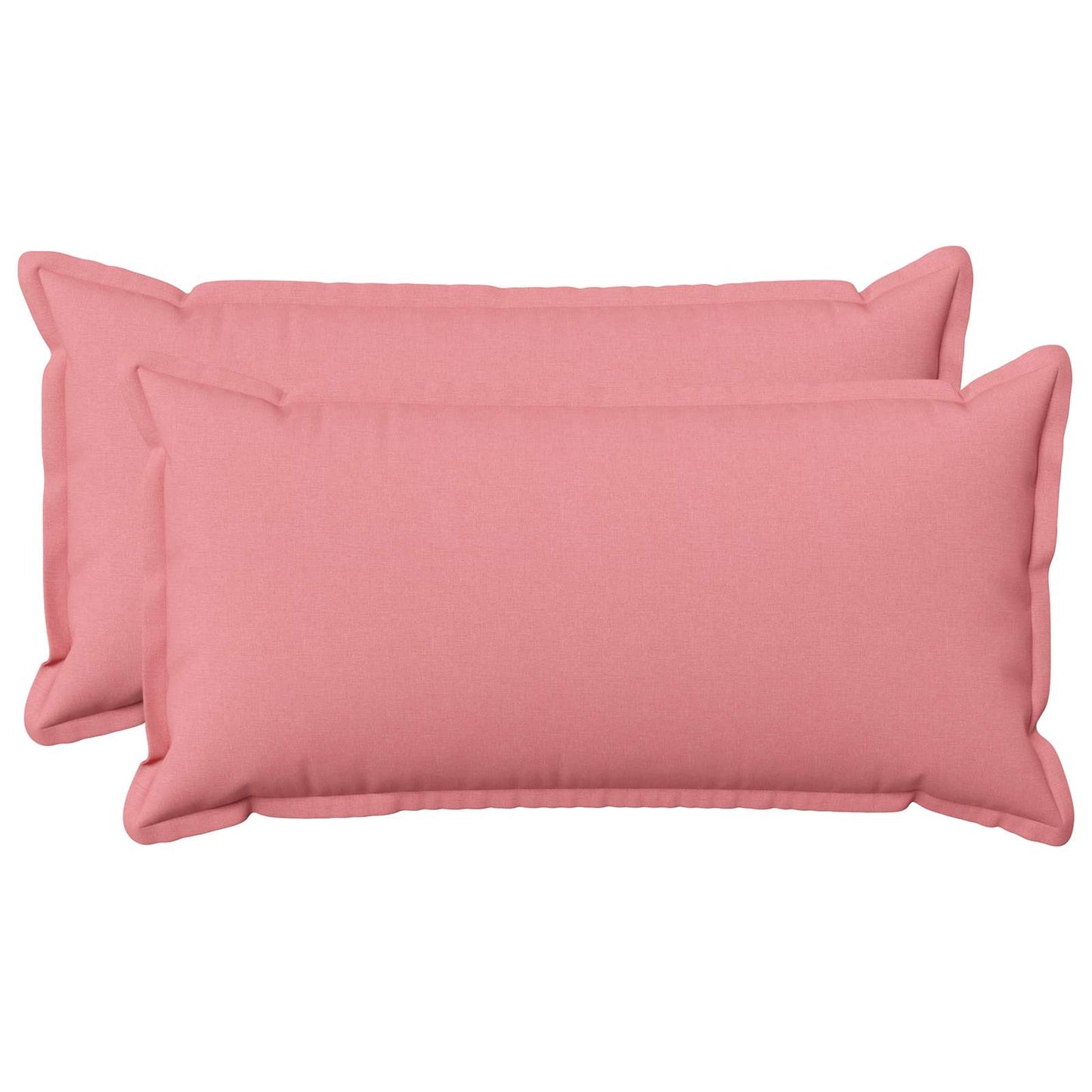 Cushion Cover 2 pcs HOUTEN Pink 40 x 80 cm Faux Linen