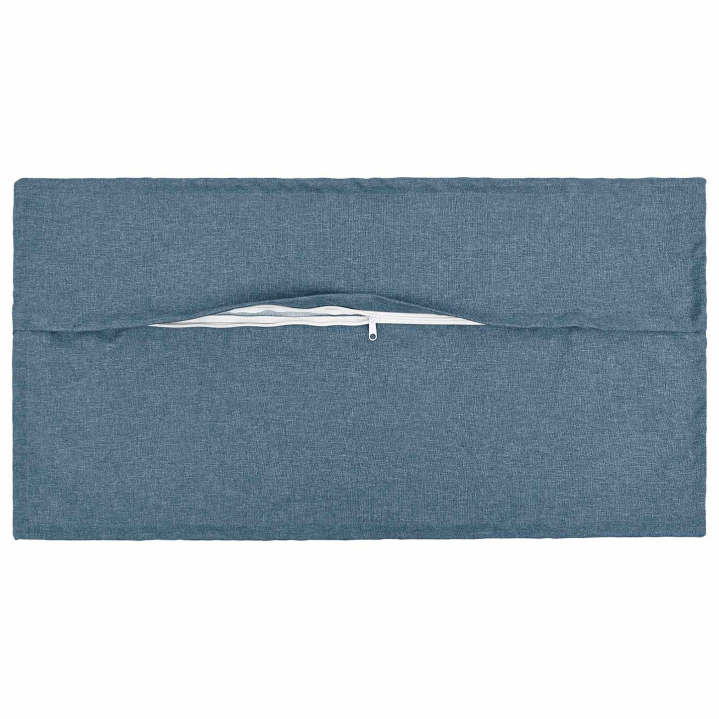 Cushion Cover 2 pcs HOUTEN Jeans Blue 40 x 80 cm Faux Linen